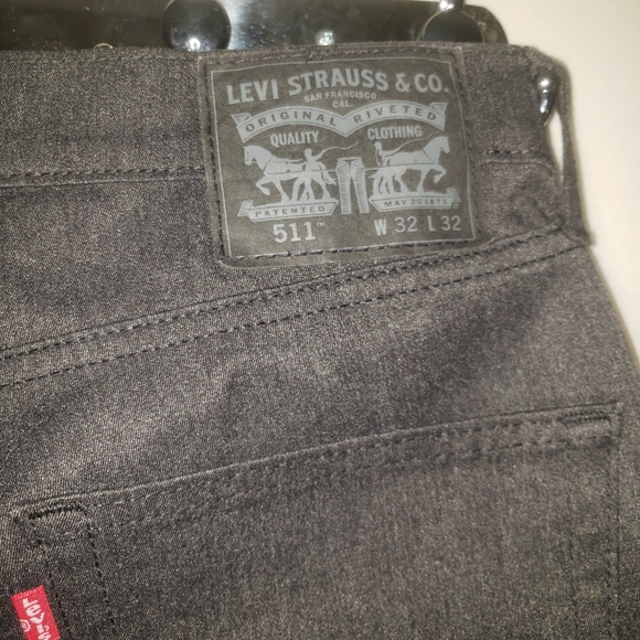 Levi's 511 Jeans Mens 32x32 Gray Wash Denim Slim Fit Straight Leg Modern - Picture 1 of 14